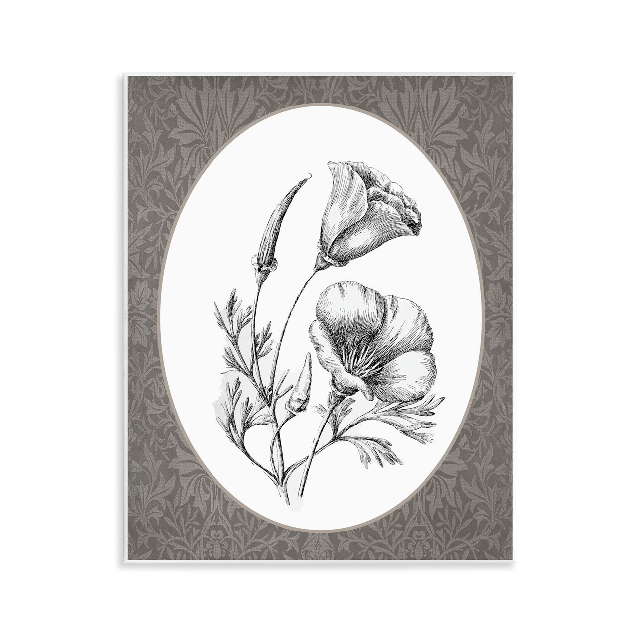 Stupell Industries Vintage Tulips in Bloom Wall Plaque By Lettered and Lined